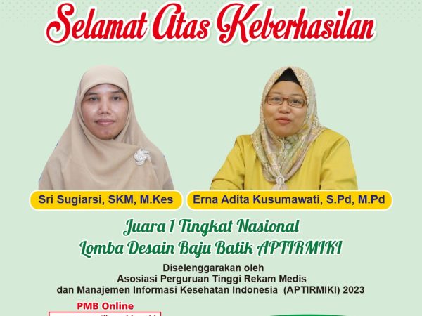 Dosen dan Mahasiswa STIKes Mitra Husada Karanganyar Tampil Sebagai Juara yang Diselenggarakan Oleh APTIRMIKI (Asosiasi Perguruan Tinggi Rekam Medis dan Manajemen Informasi Kesehatan Indonesia) 2023