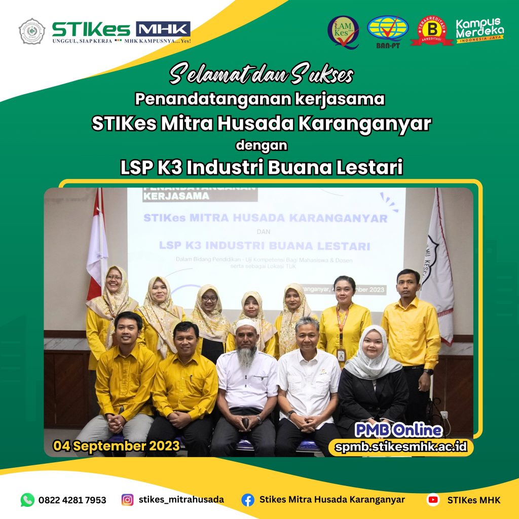 Penandatanganan Kerja Sama STIKes Mitra Husada Karanganyar dengan LSP K3 Industri Buana Lestari