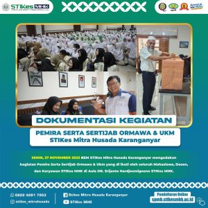 Kegiatan ORASI & PEMIRA Serta SERTIJAB ORMAWA & UKM di Aula STIKes Mitra Husada Karanganyar Periode 2023