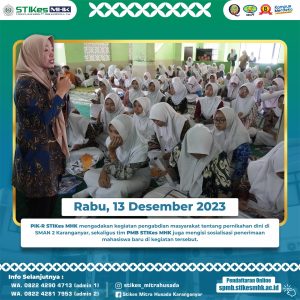 PIK-R dan TIM PMB STIKes Mitra Husada Karanganyar Mengadakan Kegiatan di SMAN 2 Karanganyar