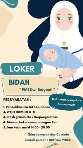 Lowongan Kerja Bidan di Badranasri, Cangakan, Karanganyar