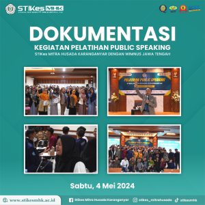 Kegiatan Pelatihan Public Speaking di Aula dr. Srijanto Hardjomigoeno STIKes Mitra Husada Karanganyar