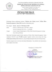 Talkshow & Visiting Lecture STIKes Mitra Husada Karanganyar Tahun 2025