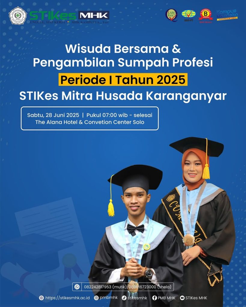 Wisuda Bersama & Pengambilan Sumpah Profesi Periode I Tahun 2025 STIKes Mitra Husada Karanganyar